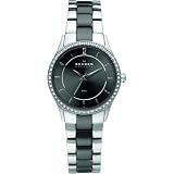 Skagen Denmark Womens Watch Silver & Charcoal Women's Steel #347SSMX