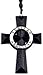 Veritas Aequitas Black/Silver Color Natural Wood 34 Inch Plus 5 1/2 Inch Drop Pendant Rosary Necklace