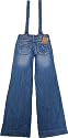 RED PEPPER 7116 Size 26 Women's Removeable Suspender Jeans Embroidery Embroidered Distressed