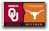 NCAA Oklahoma - Texas 3-by-5 Foot Flag with Grommets - Rivalry House Divided