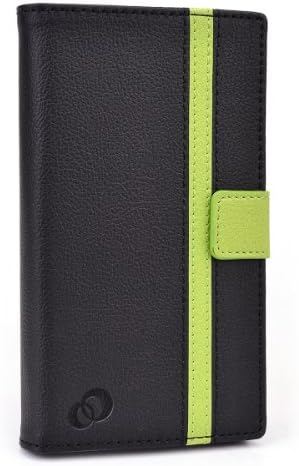 Lenovo S930 Case Cover with Slide Backing for Camera Access | Black and Bright Green + ND Velcro Tie