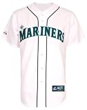 MLB Youth Seattle Mariners Ichiro Suzuki White Home Short Sleeve Replica Button Front Jersey By Majestic (White, Small)