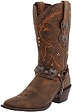 Durango Women's Crush Cowgirl Boot Saddle Brown W/Tan & Brown Boot 7 B - Medium