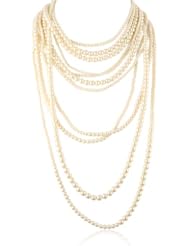 Carolee Pearl Tone Nested Necklace, 37"