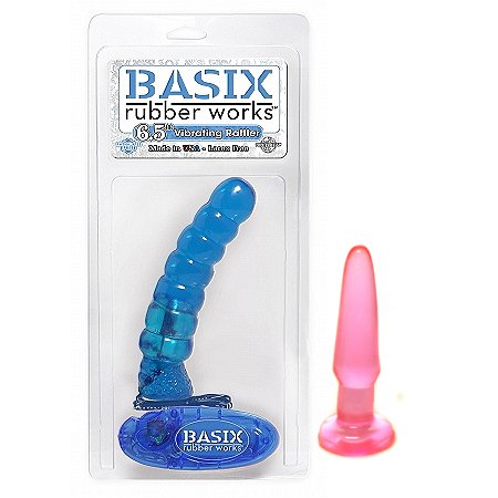 Pipedream Products Basix Rubber Works - 6.5 Inch Vibrating Rattler Blue Adult Sex Toy Kit