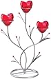 Gifts & Decor Ruby Red Heart Bouquet Wedding Centerpiece Candle Holder
