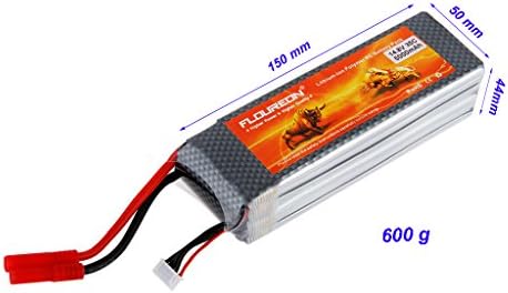 2 Packs FLOUREON® 4S 35C 14.8V 5000mAh Li-Polymer Lipo RC Battery Pack with HXT 4mm Connector for RC Helicopter RC Airplane RC Hobby