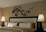 Asian Japanese Cherry Blossom Branch Vinyl Wall Art Decal