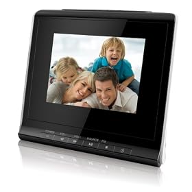 Coby DP356 3.5-Inch Digital Photo Frame with Alarm Clock