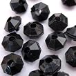 6mm Faceted Plastic Rondelle Bead, Black Opaque, 480/Pkg
