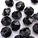 6mm Faceted Plastic Rondelle Bead, Black Opaque, 480/Pkg