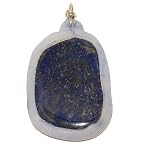 Lapis Pendant 10 Sculpted Blue Pyrite White Clay Slab Crystal Healing 2
