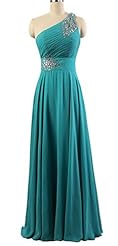 Chiffon Corset   Waistline One Shoulder Lace-Up Evening Dress/Prom Dress 