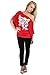 Oops Outlet Womens Off One Shoulder Skull Bardot Batwing Sleeve T Shirt Top