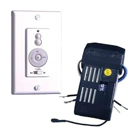 Minka-Aire WC221 Wall 3-Speed Fan & UpDown Light Dimmer (with Receiver)