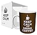Keep Calm and Drink Coffee Brown Novelty Food Drink Office Humor Quote Ceramic Boxed Gift Coffee (Tea, Cocoa) 11 Oz. Mug