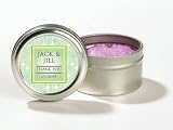 Baby Keepsake: Green Circles Spring Theme Personalized Lavender Scented Bath Salts - (Set of 24)