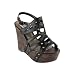 Cork Wedge Platform Sandal Black