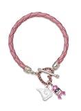 Logoart St. Louis Rams Breast Cancer Awareness Pink Rope Bracelet