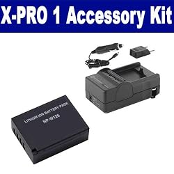 Fujifilm X-Pro 1 Digital Camera Accessory Kit includes: ACD403 Battery, PT76 Charger