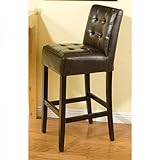 Hampton Brown Leather Barstool (Brown) (39"H x 22"W x 17"D)