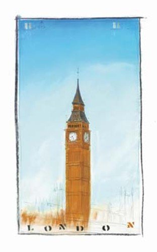 World Landmark London Finest LAMINATED Print Paul Gibson 8x14