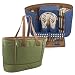 Outdoor Living : Picnic Basket Tote & Blanket Montecito Set For 4 in Pine Green by Picnic Time