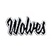 Wolves - Black/White - Team Mascot - Words/Names - Iron on Applique/Embroidered Patch