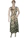 Womens Boho Army Green Elastic Waist Chiffon Long Maxi Dress Final Sale