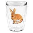 Rabbit (Amber) 16 oz Insulated Beverage Tumbler, Clear