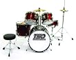 TKO 5-Piece Complete Junior Drum Set - Wine Red