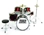 TKO 5-Piece Complete Junior Drum Set - Wine Red