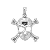 Stainless Steel Skull and Crossbones Pendant (Pendant Only)