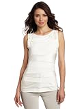 Vince Camuto Womens S/l Mixed Media Tiered Top
