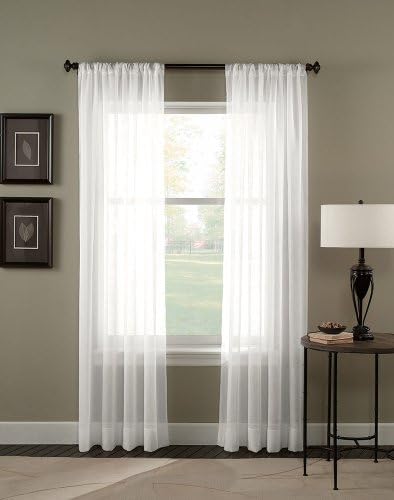 Blackpeel 8 Pc Window Sheer Panel/drape/treatment/curtain 84" Long Fully Stitched with Rod Pocket in White