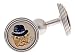 Satin finish silver plated cufflinks with a Smoking bulldog image with presentation box. Made in the U.S.A