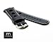 22MM MODENA Heuer Racing Type black rubber watch band strap