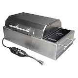 Kenyon Frontier Series B70090 21 Portable Electric Grill with Concealed Elements, Touch Controls and Disposable Grease Tray: Stainless Steel