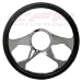 14 Chrome Billet Aluminum Steering Wheel w/ Half Wrap - 9 Hole