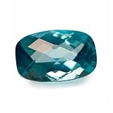 12x8mm Cushion Checker-Cut Paraiba Apatite Loose Gemstone