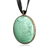 Lucky Brand Turquoise Color Howlite Gold-Tone Pendant, 24