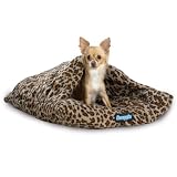 SNUGGIE LEOPARD PRINT NESTING NOOK PET BED (SMALL)