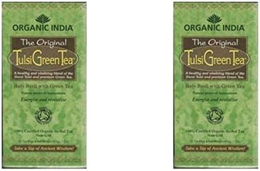 (2 PACK) - Tulsi Green Tea| 25 Bags |2 PACK - SUPER SAVER - SAVE MONEY