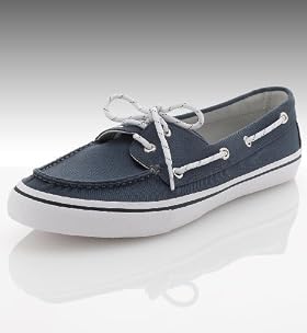 Round Toe Lace Up Canvas Boat Shoes