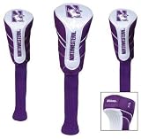 NCAA Northwestern Wildcats Golf Set of Three Nylon Headcovers
