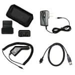 Cell Phone Accessories Bundle for Nokia E71 / E71X (Includes; Premium Leather Side Carry Case, Rapid Car Charger cla, Travel Home Wall Charger, USB Data Sync Cable)
