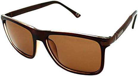 Zerkso PL229 "Uncle Bentz" Mens Wayfarer Polarized Matte Brown Frames Brown Lens