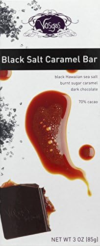 Vosges Haut-Chocolat Dark Chocolate, Black Salt Caramel Bar, 3-Ounce (Pack of 12)