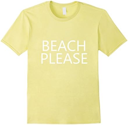 Men's Beach Please T-Shirt Medium Lemon