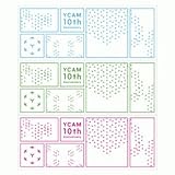 YCAM 10thロゴ手ぬぐい（カラー：ブルー、グリーン、ピンク）